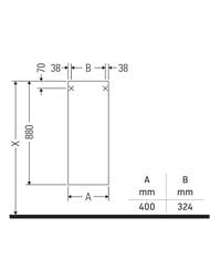 ���� Duravit Happy D.2 Plus 400�880�360 2 �����, ����� �����, �������-����� ����.���. HP1260L9292