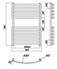 ����������������� ������� RAVAK ELEGANCE (500�800) ����, ������ �����������, 535 ��