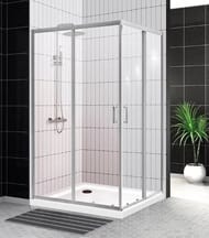 Душевой уголок BelBagno Uno (1000х800х1950) UNO-195-AH-2-100/80-C-Cr стекло прозрачное,профиль хром