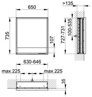 - Keuco Royal Lumos 650x735x166 , , , .DALI 14311171103