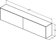 ����� ��� �������� Ideal Standard CONCA (2385x372x550) 4 �����, �����, �� ����������� T4341Y3