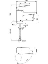 ��������� ��� ����������� Ideal Standard Ceraplan BD201AA �������������, ��� �/�, Blue Start, ����