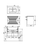 ����� ��� �������� Caprigo MODO-Terza 80 734�566�458 ���������, 2 �����, ���� ����� 35613-SF-027