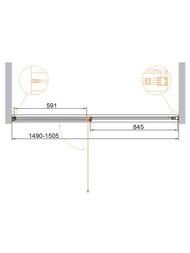 ������� ����� CEZARES URBAN-B-12-150-C-CR (1490-1505x1950) ������ ����������, ������� ����