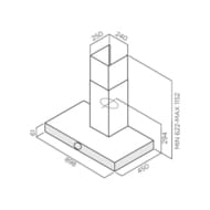 ������� JETAIR Touch BL/A/90 (898�450) 1200 �3/�, 255 ��, ������ ������� PRF0099978A