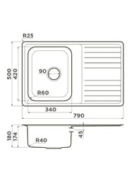  Omoikiri SAGAMI 79 IN (790500180) , . 4993735
