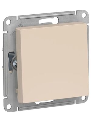 Кнопка нажимная Systeme Electric ATLASDESIGN схема 1 10АХ механизм бежевый ATN000215