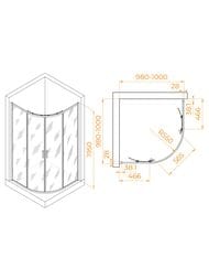 ������� ������ RGW Passage PA-52B (1000�1000�1950) ��������, ������ 6�� ����������/����. 03085200-14