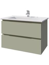 Тумба под раковину Caprigo Сидней 85 (818х566х464) подвесная,2 ящика,verde pistacchio 34812-B059ЧЭ — миниатюра 1