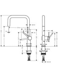 Смеситель Hansgrohe Talis M54 для кухни U 220 1jet сталь 72806800 — изображение 4