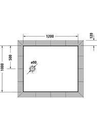 ������ ��������� Duravit Tempano 1200�1000�40 � �������������� ��������� 720199000000001
