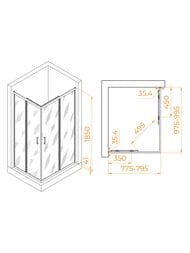 ������� ������ RGW Passage PA-146B (1000�800�1850) ������ 6�� ����������/������ 020814680-14