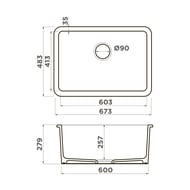 ����� Omoikiri Torishima 67-U/I-WH Glossy (673�483�279) ��/��� ����������, ����� ��. 4993866