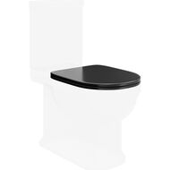Сиденье для унитаза KERAMA MARAZZI POMPEI с микролифтом, черное гл. (370х470х30), PO.seat.01\BLK