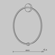 ��������� ���������� Maytoni Halo (����) MOD005WL-L35BSK, 29��, 120�, IP20, LED, ������