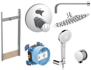 Инсталляция Ideal Standard ProSys + Смеситель для ванны/душа 6в1 термостат встраив  R016767+BD006XC