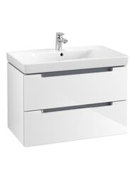 Тумба под умывальник Villeroy & Boch Subway 2.0 (787х520х449) подвесная, 2 ящика бел глянец A69610DH — миниатюра 1
