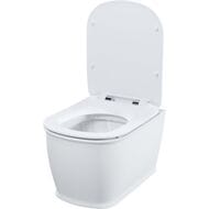 Унитаз подвесной IDDIS Oxford (520х360х400) безободковый, с тонким сиденьем, белый OXFRDSEi25