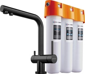 Cмеситель OMOIKIRI Nagano-GM латунь/воронен.сталь + водоочиститель OMOIKIRI PURE DROP Lite 4179.8028