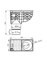 ���������� ALCAPLAST AGV4S 300 � 155/125/110 ������ ��������, �����