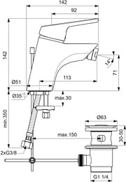 Ideal Standard CERASPRINT ��������� ��� ���� B9565AA �/� 3/8"
