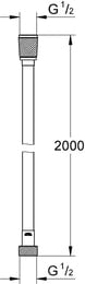 Душевой шланг Grohe Silverflex 27137000 2000мм, гладкая поверхность