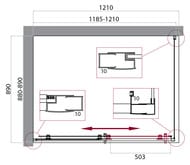   BelBagno Uno (12009001950) UNO-195-AH-1-120/90-P-Cr  ./. 