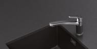 Смеситель для мойки SCHOCK SC-90 с поворотным изливом 205мм, цвета Сristalite+/хром