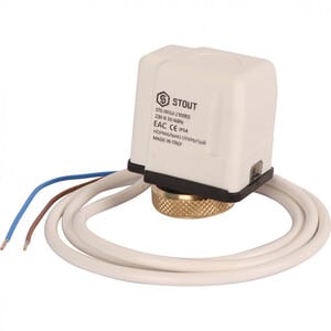Сервопривод STOUT электротермический компактный, нормально открытый, 230V STE-0010-230002