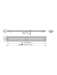 Душевой лоток Alcaplast Modular APZ13-850 без сифона L=850мм Н=54мм без решетки