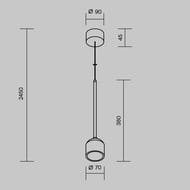 ��������� ���������� Maytoni Apex (�����) O491PL-L8W3K, 3000� 8�� IP 54, �����