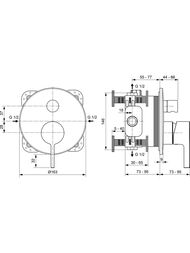 ��������� ��� �����/���� Ideal Standard JOY A7383A2 ������������, �������������, ����������� ������