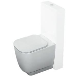 Чаша пристенного унитаза-компакт Hatria Fusion Y1ZB01 670х380х410 безободковая, крепления, белый
