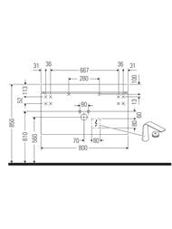 ����� � ������������ Duravit XViu 800�503�480 2 �����, ����� ������/������� XV4615EB122P