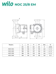   Native by WILO NOC 25/8 EM  ,  2478478