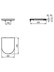 Cиденье для унитаза Ideal Standard BLEND CURVE микролифт, дюропласт, белый матовый T3760V1