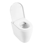 Унитаз приставной BelBagno Marino (355х520х420) безободковый, горизонтальный выпуск, белый BB105CBR