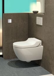 Унитаз-биде GEBERIT AquaClean TumaComfort подвесной, панель белое стекло 146.294.SI.1
