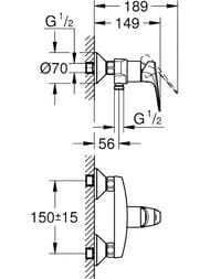 ��������� Grohe BauFlow 23632000 ��� ����, ������������, ���������, ����