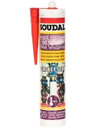 Герметик силиконовый SOUDAL высокотемпературный, 280мл, арт.104240