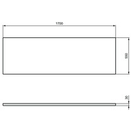 Панель Ideal Standard i life фронтальная 170 см для прямоугольной ванны T478501