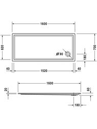 ������ ��������� Duravit Starck 1600�700 � �������������� ��������� 72012900000001