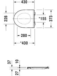 Сиденье для унитаза DURAVIT DuraStyle белое, с автоматическим опусканием 0020790000