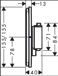 ��������� Hansgrohe ShowerSelect Comfort Q 15583670 ���������, ����.�����, ������ �������