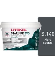 Затирка эпоксидная LITOKOL STARLIKE EVO S.140 NERO GRAFITE черная, 2,5 кг: