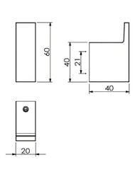 Крючок KLUDI-VELA C для ванны, подвесной, браш. золото 31984N0 — изображение 2
