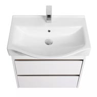 Тумба под умывальник AQUATON Нортон 65 1A248801NT010 616x357x554 подвесная, 2 ящика, белый глянец/дуб эндгрейн
