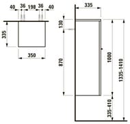 ��������� ��������� Laufen CASE 4.0201.1.075.548.1 (350�335�1000) ����� �����, ������������ ���
