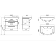 ����� ��� ���������� Aqwella Allegro 65 (598�522�318), ���������, 2 �����, ����� ������ Agr.01.06/2