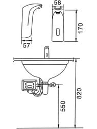 Смеситель для раковины сенсорный , FRAP хром, F511-1 — изображение 12
